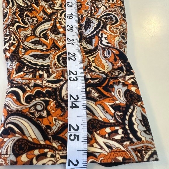 Silver Stone Men’s Paisley Shirt 3XL (Fits like XL) Brown Orange Modern NWOT - Picture 8 of 14